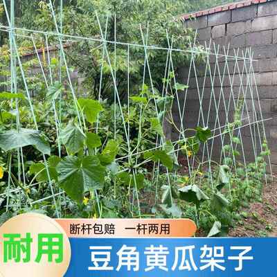豆角黄瓜爬藤支架杆花架子塑料遮阳网辣椒扶苗杆子户外葡萄架拱杆