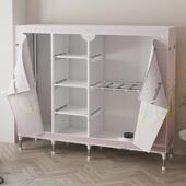 用25165Q简易布衣柜钢管加粗加固加厚全架牛津钢闭布家拉链全封烘