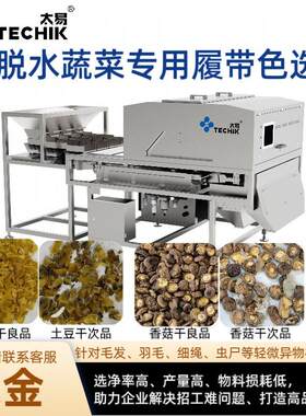 香菇干脱水蔬菜色选机毛发昆虫恶杂剔除食品厂用智能履带式分选机