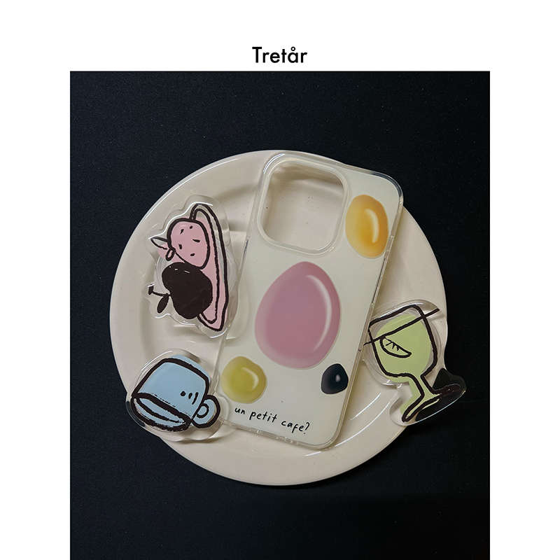 Tretar 「手绘图案」透明气囊手机支架 粘贴式简约创意