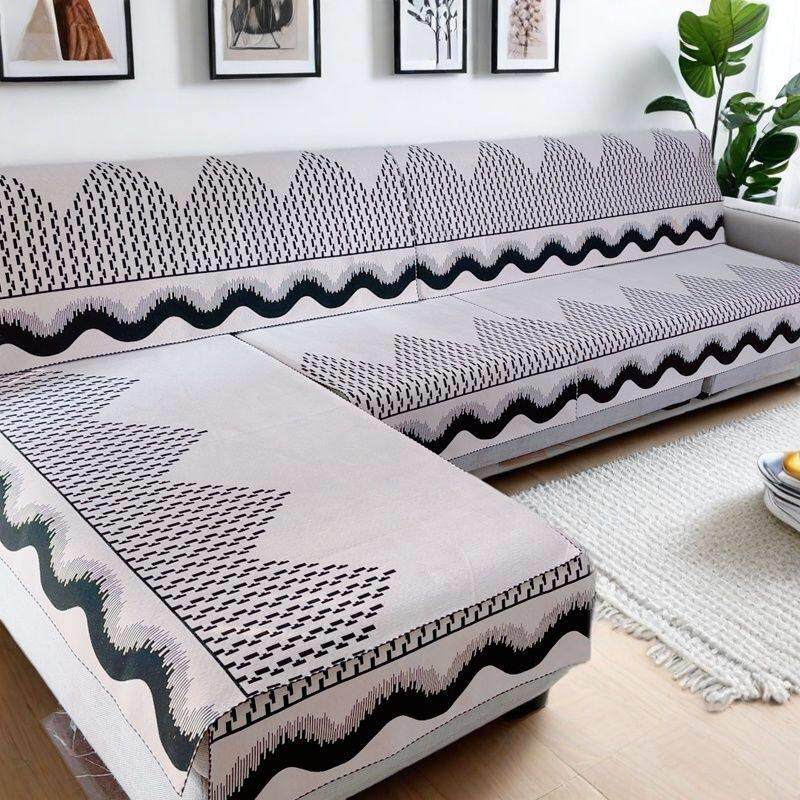 现代简约新款轻奢防滑沙发垫套罩坐垫垫子四季通用雪尼尔布料盖布