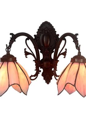 厂家直销14312凡尼帝式粉色荷美室花双头朝下走廊阳台卧床头餐厅