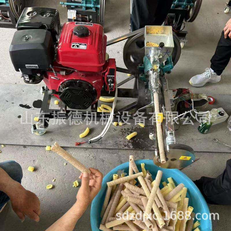 多功能五谷杂粮膨化机厂家汽油食品膨化机价格江米棍空心棒机