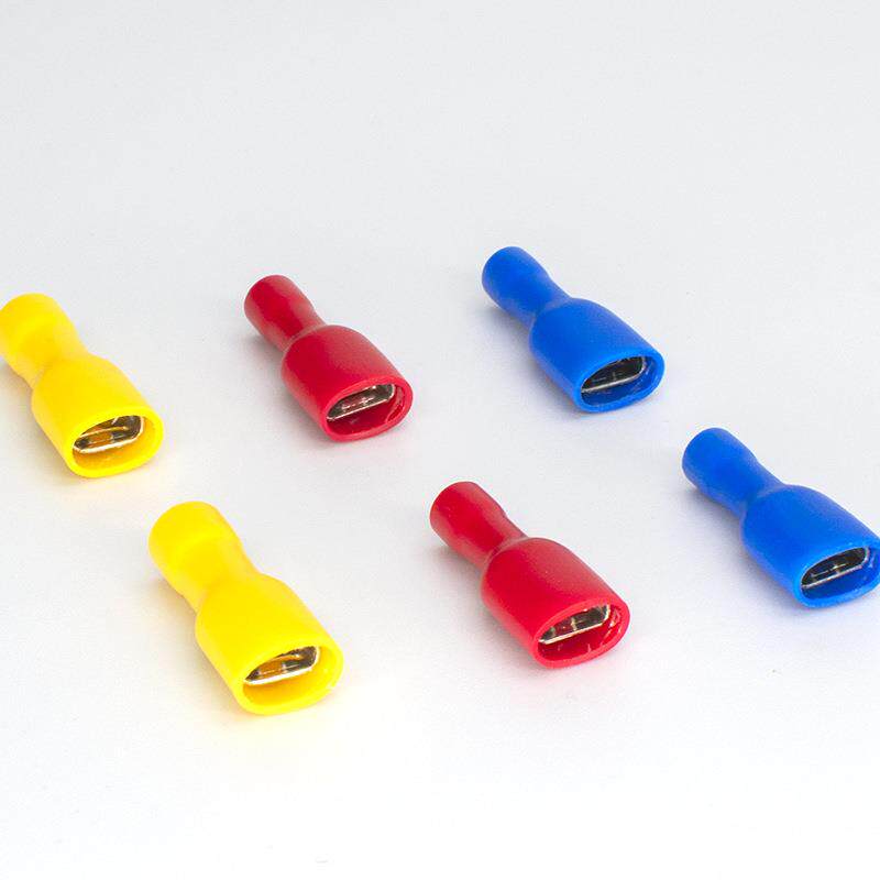 CJH接头FDFD5.5-250母全绝缘端头500个冷压接线端子铜鼻子头插簧