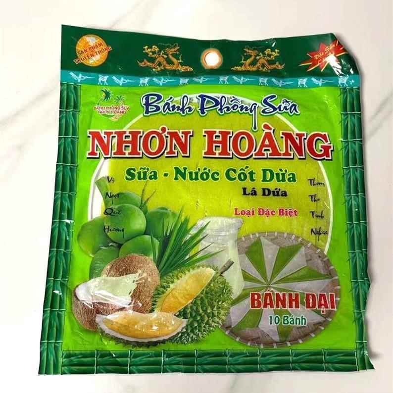 越南牛奶米纸 banh trang phong sua 400g一包10张榴莲椰子牛奶味