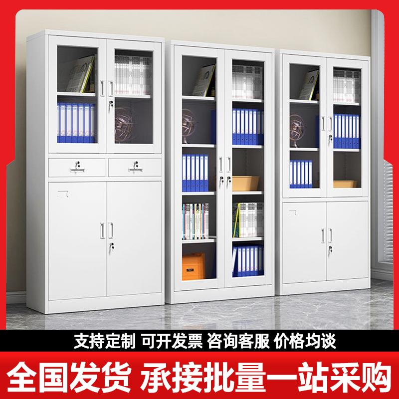 钢制文件柜办公室档案柜书柜资料柜书架财务凭证柜带锁铁皮储物柜