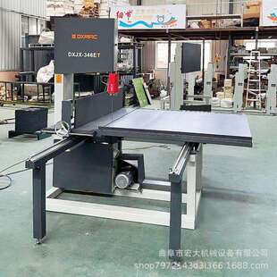 固定台面可倾斜角度切割锯 立式木工带锯机 推台台面尺寸可加工