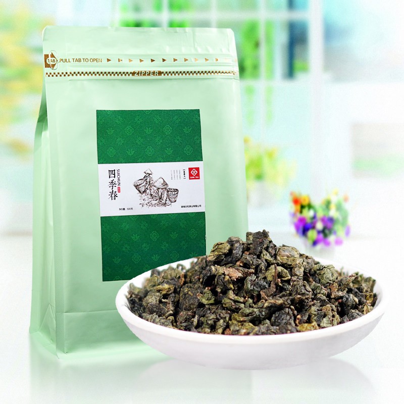 四季青奶茶店专用茶叶四季春 四季春茶青茶水果茶奶盖茶原料500g