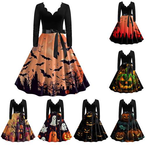 Women's burnt flower collar long sleeved black patchwork