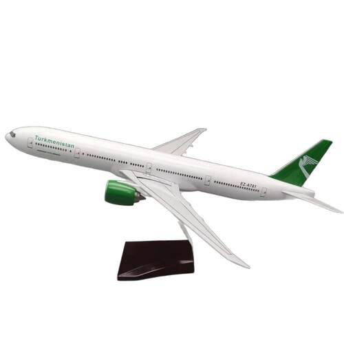 47CM土库曼斯坦B777飞机模型摆件 空客B777 静态客机飞机模型