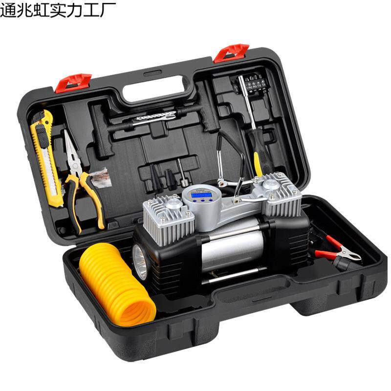 车载充气泵车用金属双缸高压大功率便携式越野汽车轮胎电动打气泵