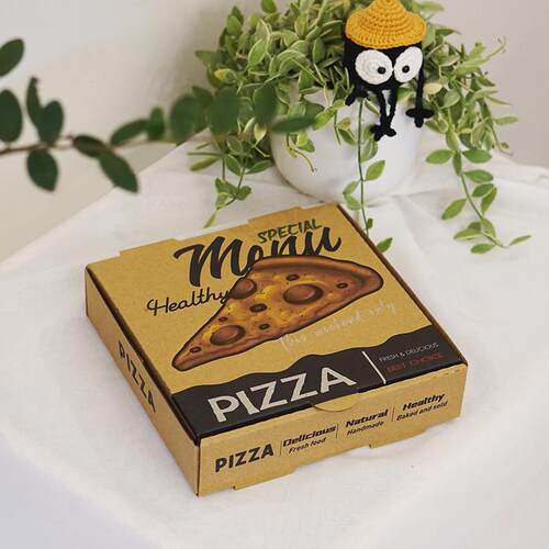 一次性瓦楞牛皮披萨打包盒pizza加厚7/8/9/10/12寸现货批发