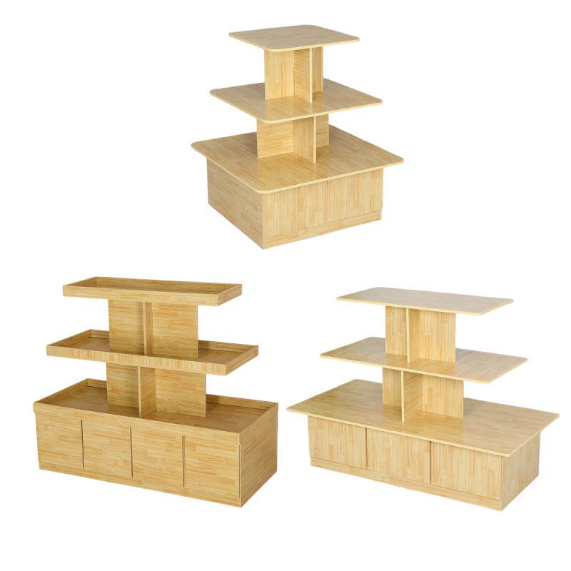 中岛展示台展示柜超市货架展厅农产品陈列架货架货柜流水台圆形