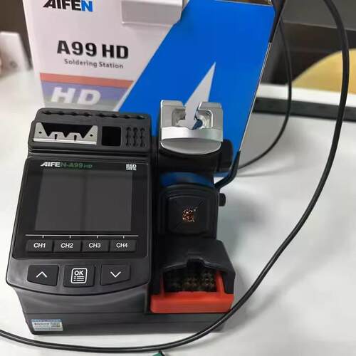 速工AIFEN-A99HD电镊子C210/245焊台双通道支持单手柄烙铁 电热夹