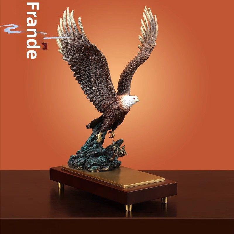 范大鹏展翅全铜鹰饰品展红土鹰客厅装饰办公桌工艺品