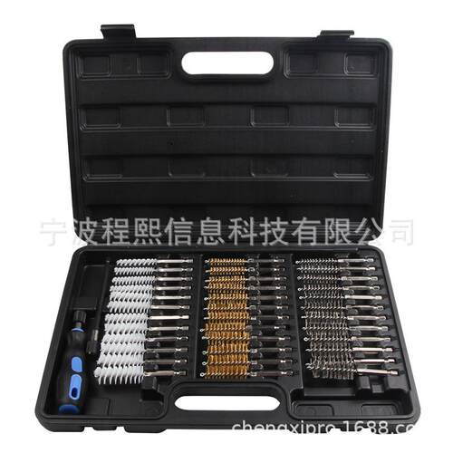 38件套六角柄清洁管刷铝合金柄钢丝刷五金管刷套装