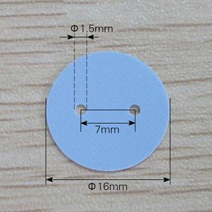 圆形电子电容用矽胶片直径11~90mm导热绝缘有孔矽胶片1K一包双孔