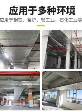 全包铝箔硅铝针XNW耐刺毯防排烟风管柔性防火包裹热隔棉高温酸防