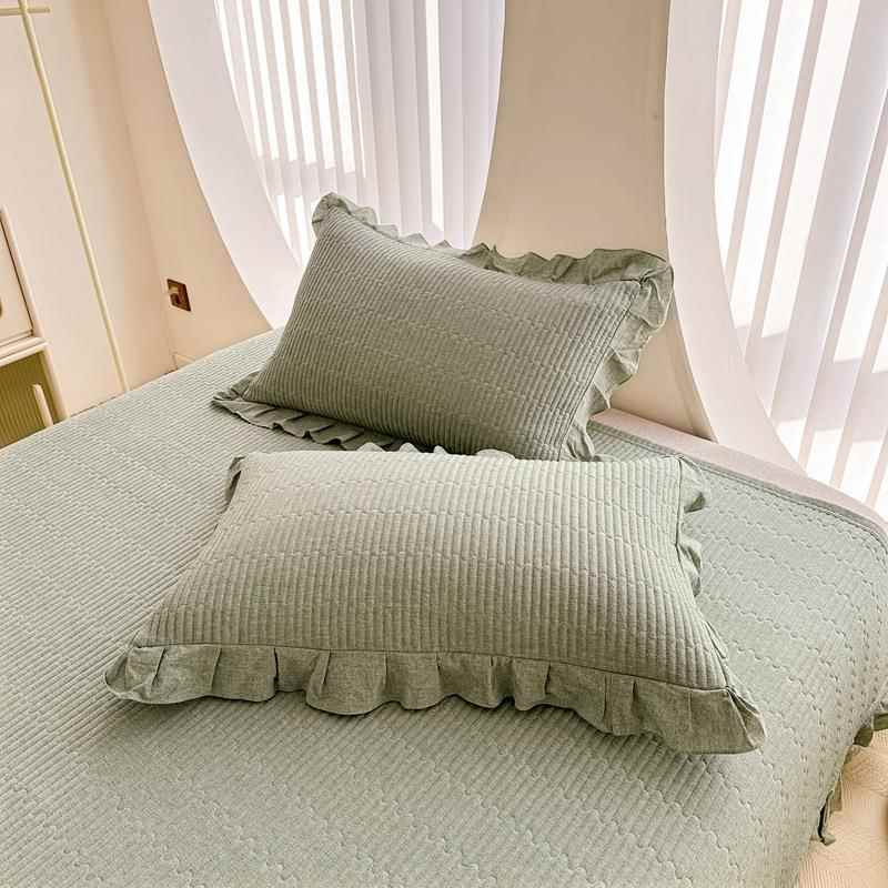 婴级水洗抗菌纯儿棉加厚单棉夹UEQ全棉榻榻米床盖三件床套防滑垫