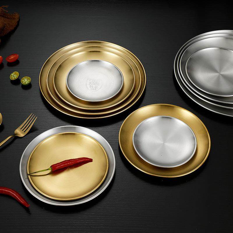 04不钢秀盘不锈金色平底托盘香炉接灰金色贡品圆形果盘防掉灰座,餐饮具,盘,淘宝优惠券,粉丝福利购,淘宝优惠卷