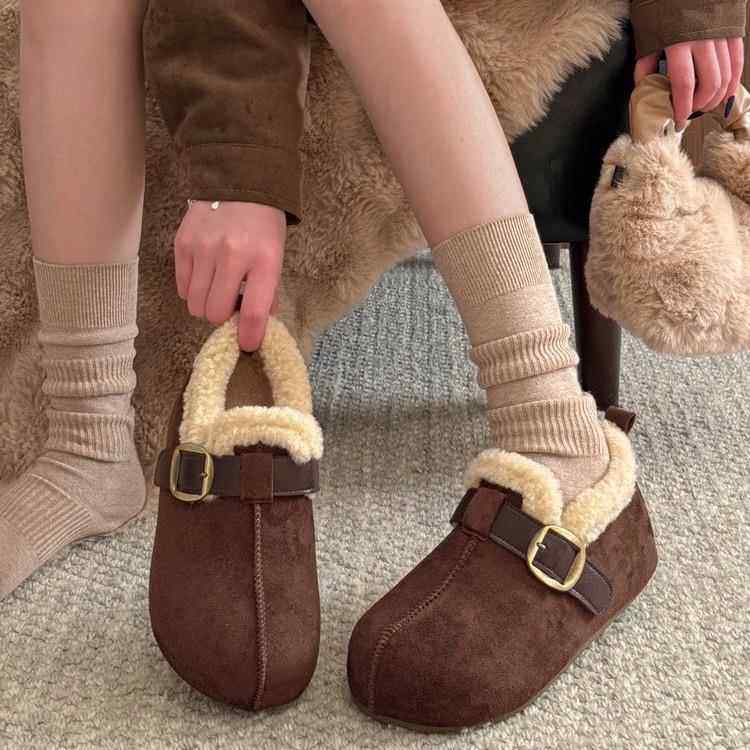 春秋内增高加绒勃肯鞋女2026新款一脚蹬保暖懒人博肯毛毛鞋0113z,女鞋,勃肯鞋/软木鞋,淘宝优惠券,粉丝福利购,淘宝优惠卷