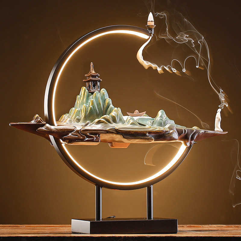 倒流香炉家用室内熏香创意禅意檀香沉香茶道个性玄关客厅陶瓷摆件,特色手工艺,其他特色工艺品,淘宝优惠券,粉丝福利购,淘宝优惠卷