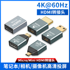 尚优琦Minihdmi转hdmi2.0转接头迷你micro转换器笔记本电脑显卡接电视显示器高清线适用索尼康佳能微单反相机