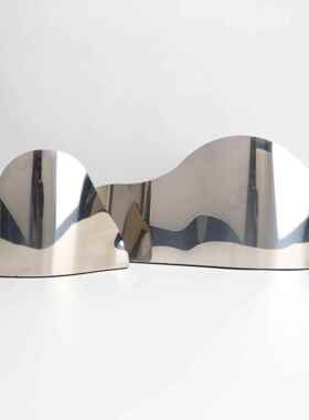 简约轻奢不锈钢酒桶摆件客厅插花器样板间展厅家居酒柜工艺装饰品