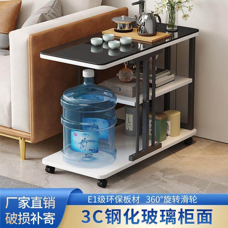 可移动沙发边几床头边柜侧边柜现代小桌子钢化玻璃茶几小户型卧室