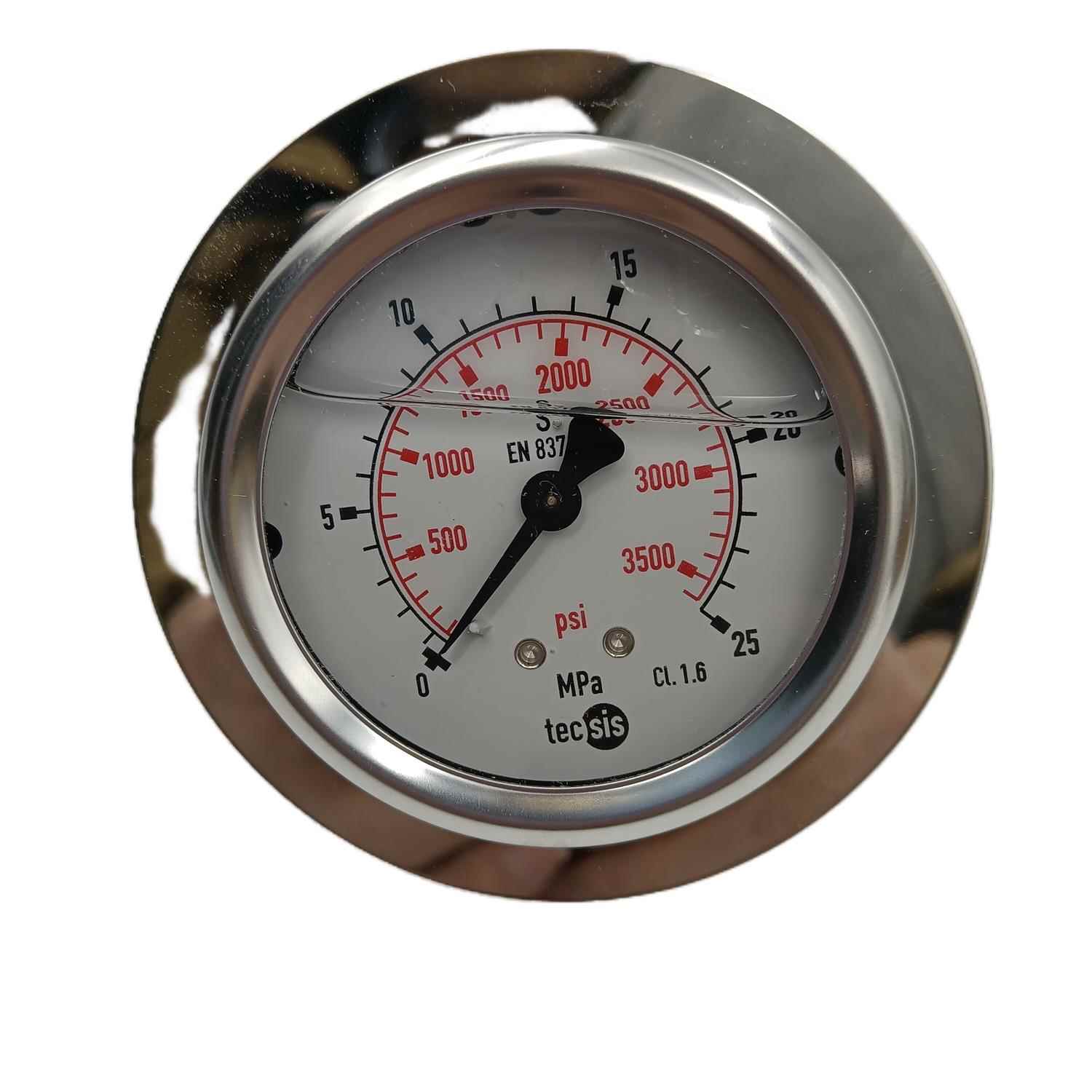 压力表tecsis泰科思德国 轴向P1453-25MPA油压表 液压表测压表