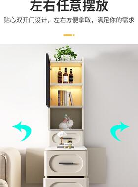 沙高发边柜侧边柜家用小茶mFS757697台茶桌置物客架简约厅旁边茶