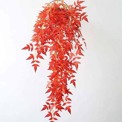 仿真南天竹墙面婚庆装饰假花藤空调管道遮挡藤蔓壁挂南天竺吊兰