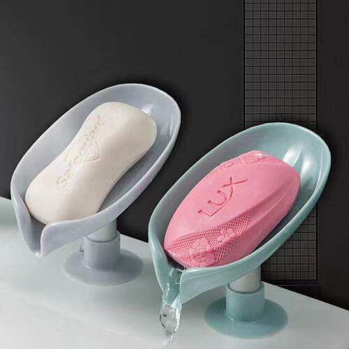 Suction Cup Wall-Mounted Soap Box and Soap Holder, No-Drill