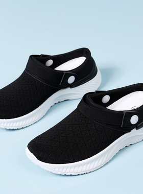 半拖2026夏季新款透气女鞋休闲鞋舒适百搭网面时尚拖鞋厂家直销