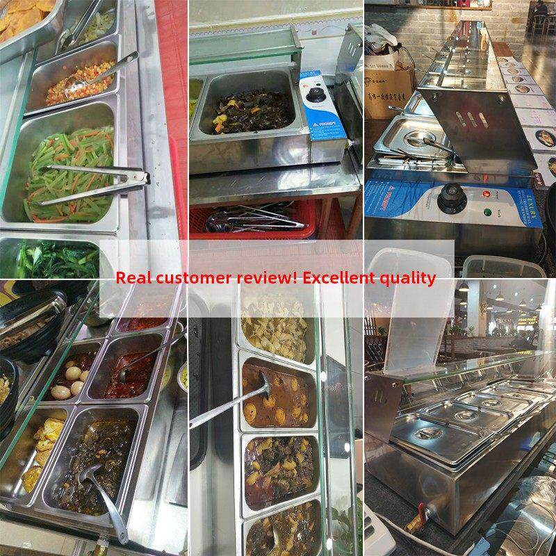 食堂不锈钢餐桌桌面商业保温桌快餐店加热电保温汤池餐桌玻璃