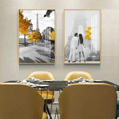 新款直销北欧黑白工业风三联画客厅装饰画沙发背景墙挂画现代简约