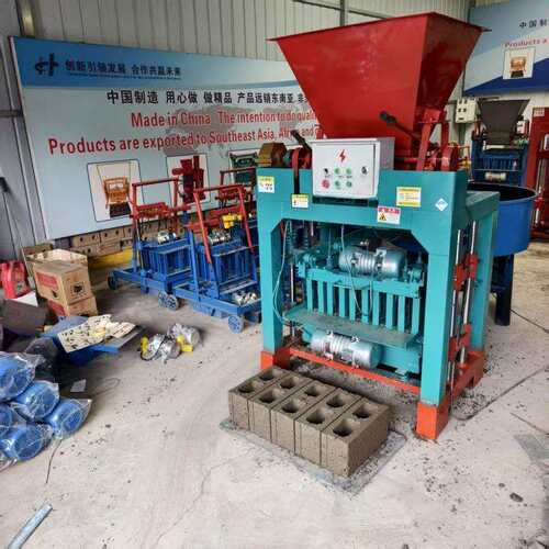 出口非洲自动水泥免烧空心制砖机设备小型空心打砖机水泥砖生产机