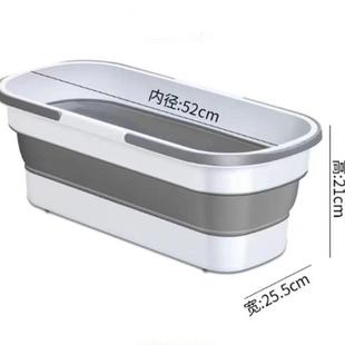 长方形搓洗拖把桶家用胶棉拖把筒平板拖布清洗筒手提清洁水桶商场