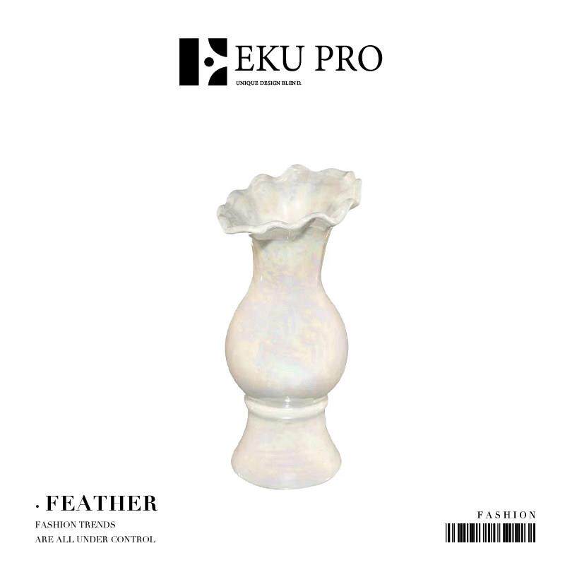 EKU PRO·羽棠·花瓶轻奢陶瓷花瓶花瓶家居客厅装饰 | Feather