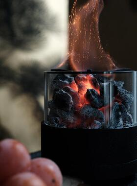 围炉煮茶日式GOV观茶火炭家炉茶全套铸铁用茶室户外明火煮煮茶炉