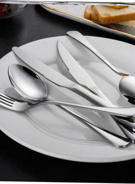 Stainless steel cutlery knife fork and spoon three piece 1