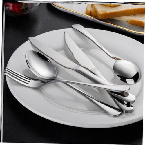 Stainless steel cutlery knife fork and spoon three piece 1