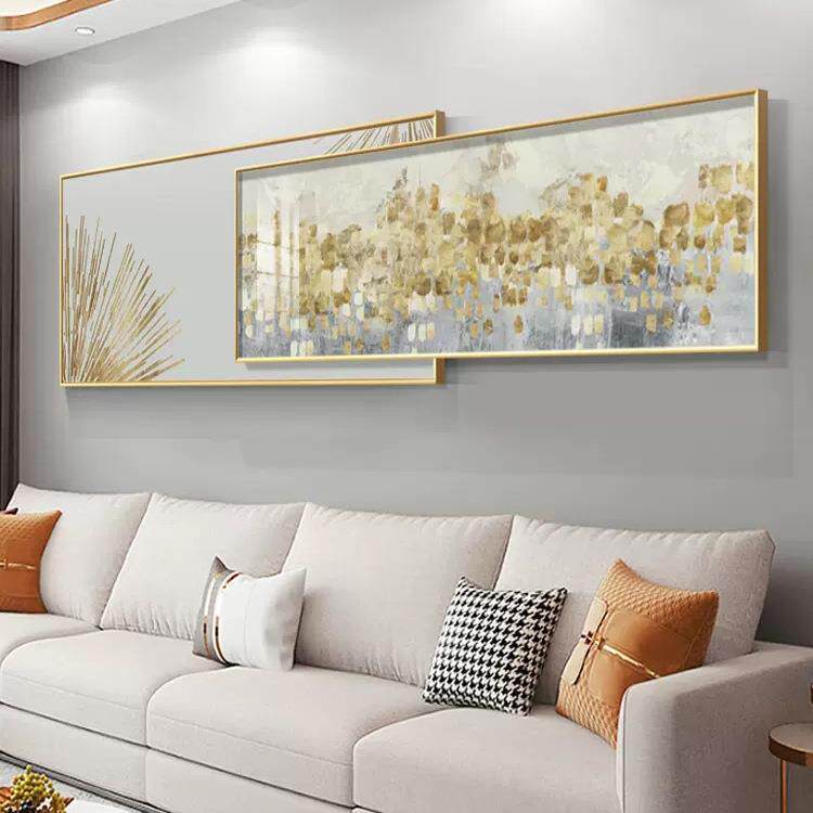 轻奢风客厅装饰画高级感沙发背景墙挂画简约现代新款大气抽象壁画