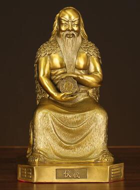 直销新款全铜易经三圣祖师爷伏羲周文王孔子人物铜像客厅家居摆件