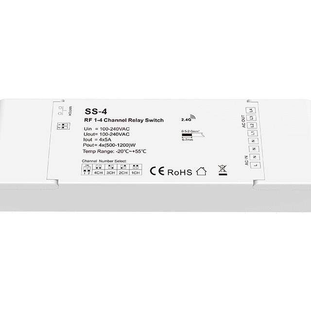 100-240VAC 4路*5A RF 1-4通道AC开关 SS-4