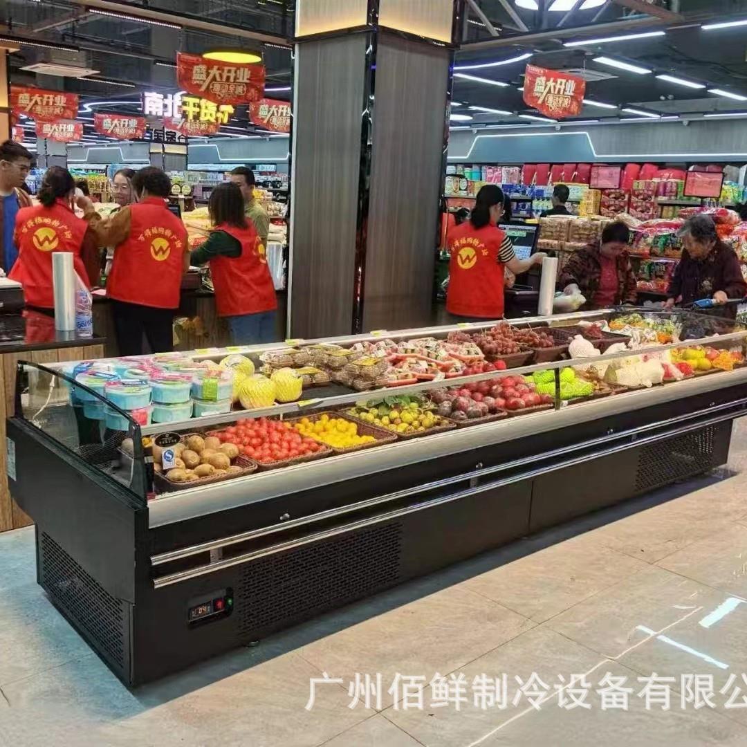 佰鲜水果蔬菜商用卧式果蔬冷藏保鲜展示柜果切风幕柜敞开放式冰箱