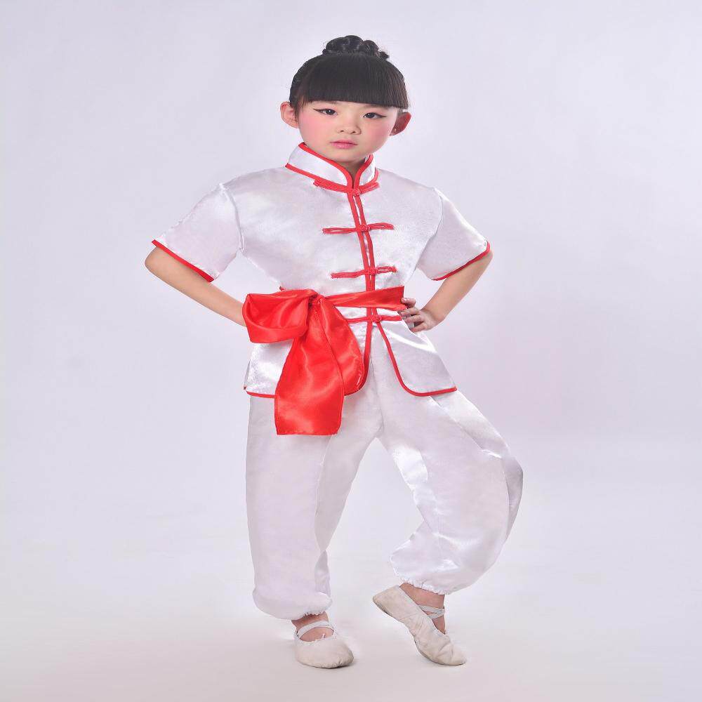 中小学生武术服秧歌服腰鼓打鼓服装舞龙舞狮表演服男女太极演出服