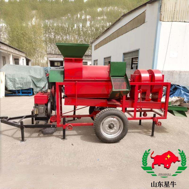 稻谷粒机柴油机米剥皮脱粒一体机大多功RKM能脱粒玉型机脱高粱大