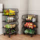 小推车置物架菜篮子家用厨房蔬菜水果蓝菜筐多层零食移动收纳架子