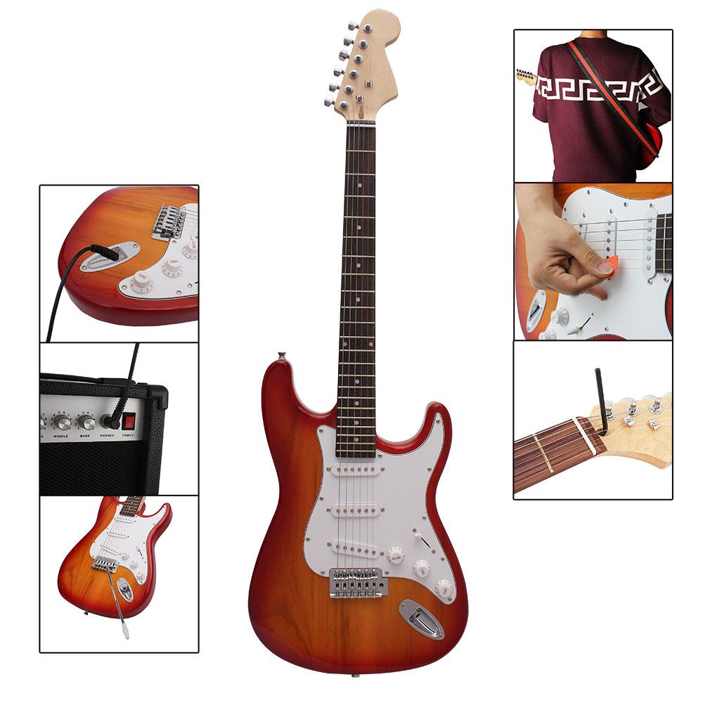 39寸电吉他单摇ST电吉他套装学生摇滚弹拨乐器吉他guitar
